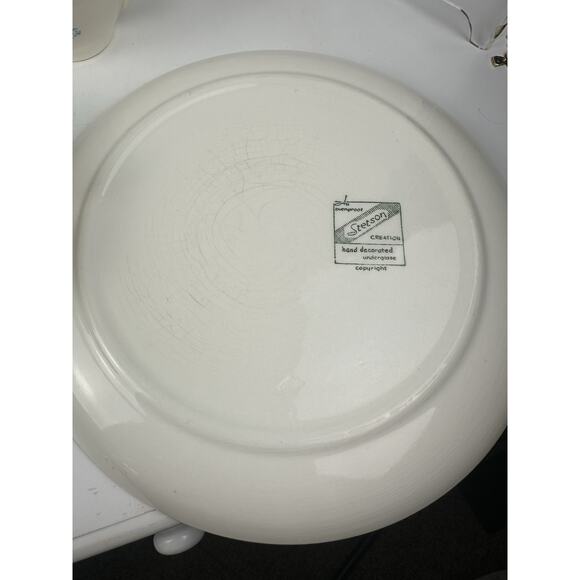 Stetson Ring Of Blue Flowers China VTG Aqua & Blue floral Set Of 24 - Picture 9 of 9